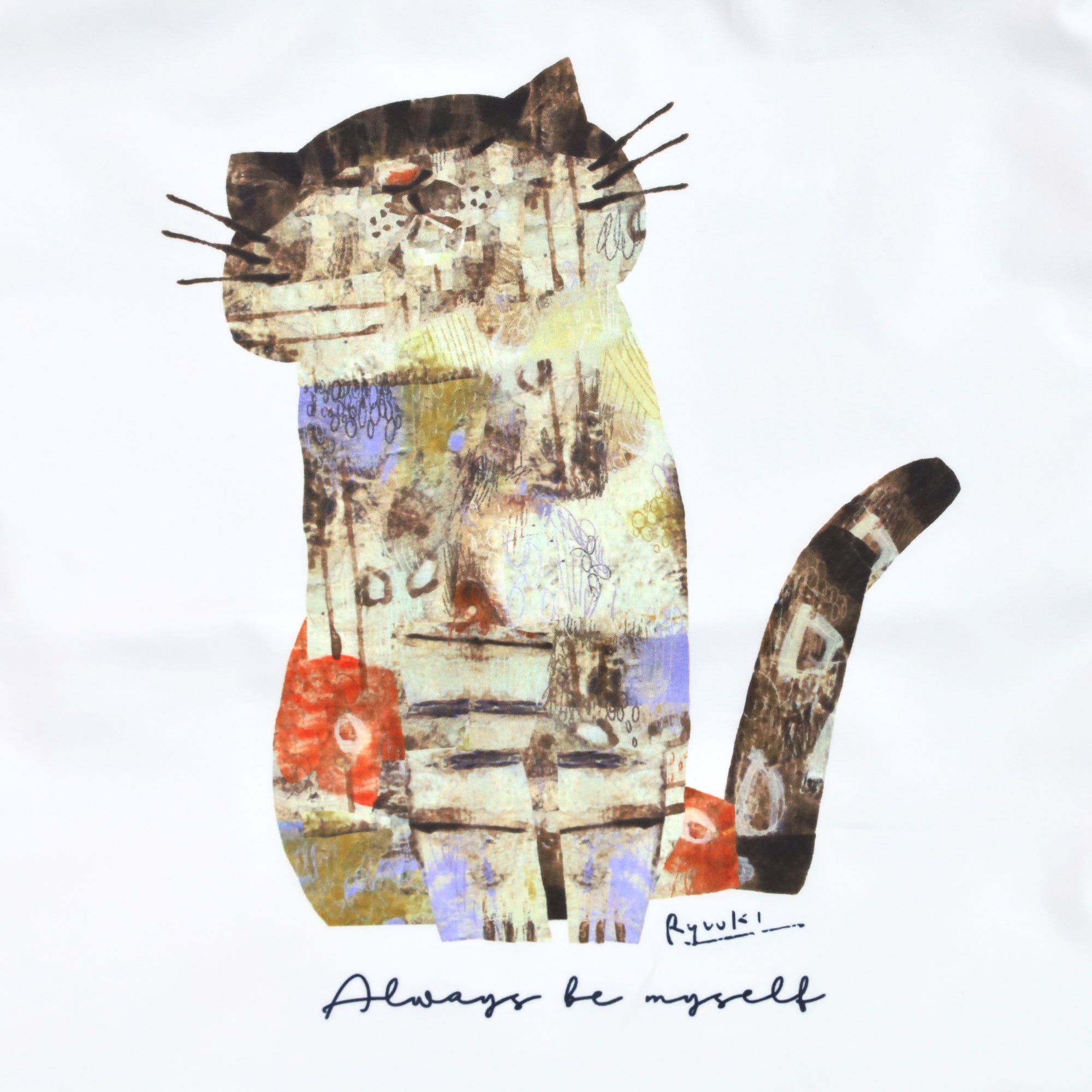 深尾竜騎 猫イラストプリント 防水・撥水トートバッグ