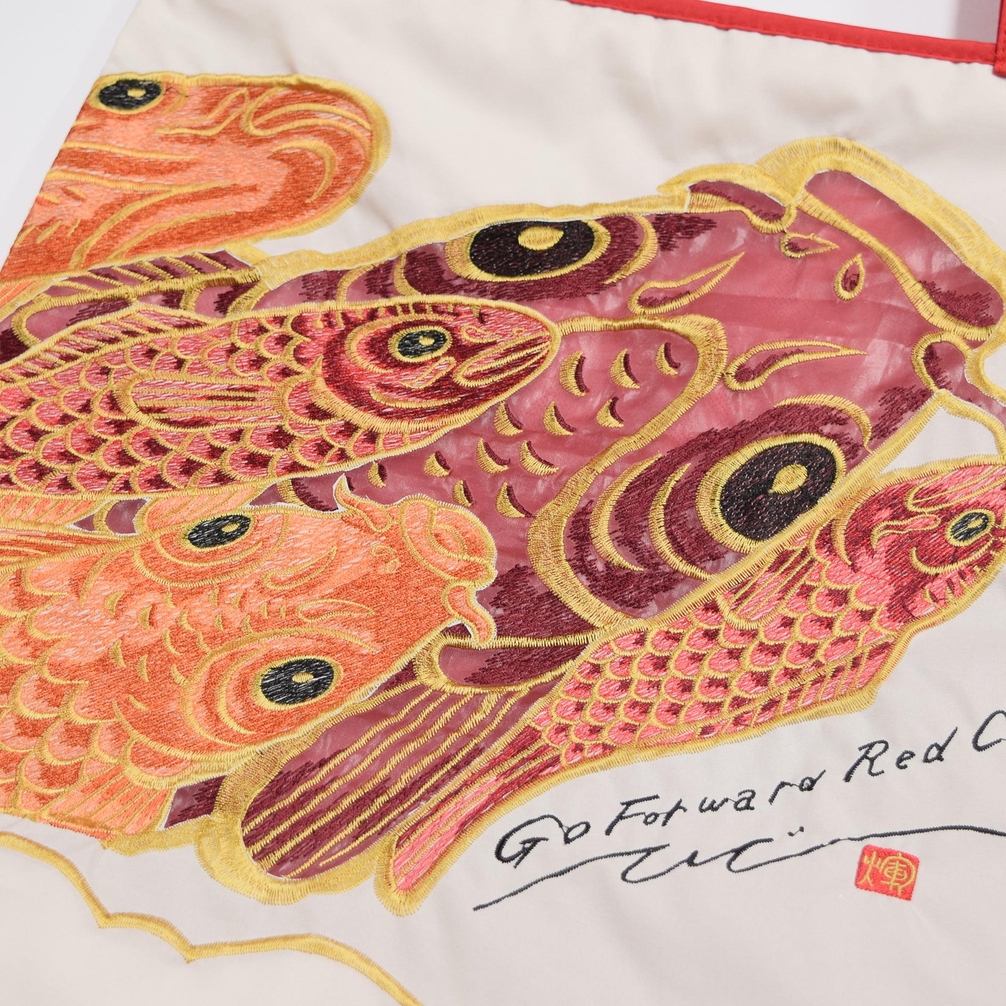 キーヤン カープカットワーク刺繍 防水・撥水トートバッグ