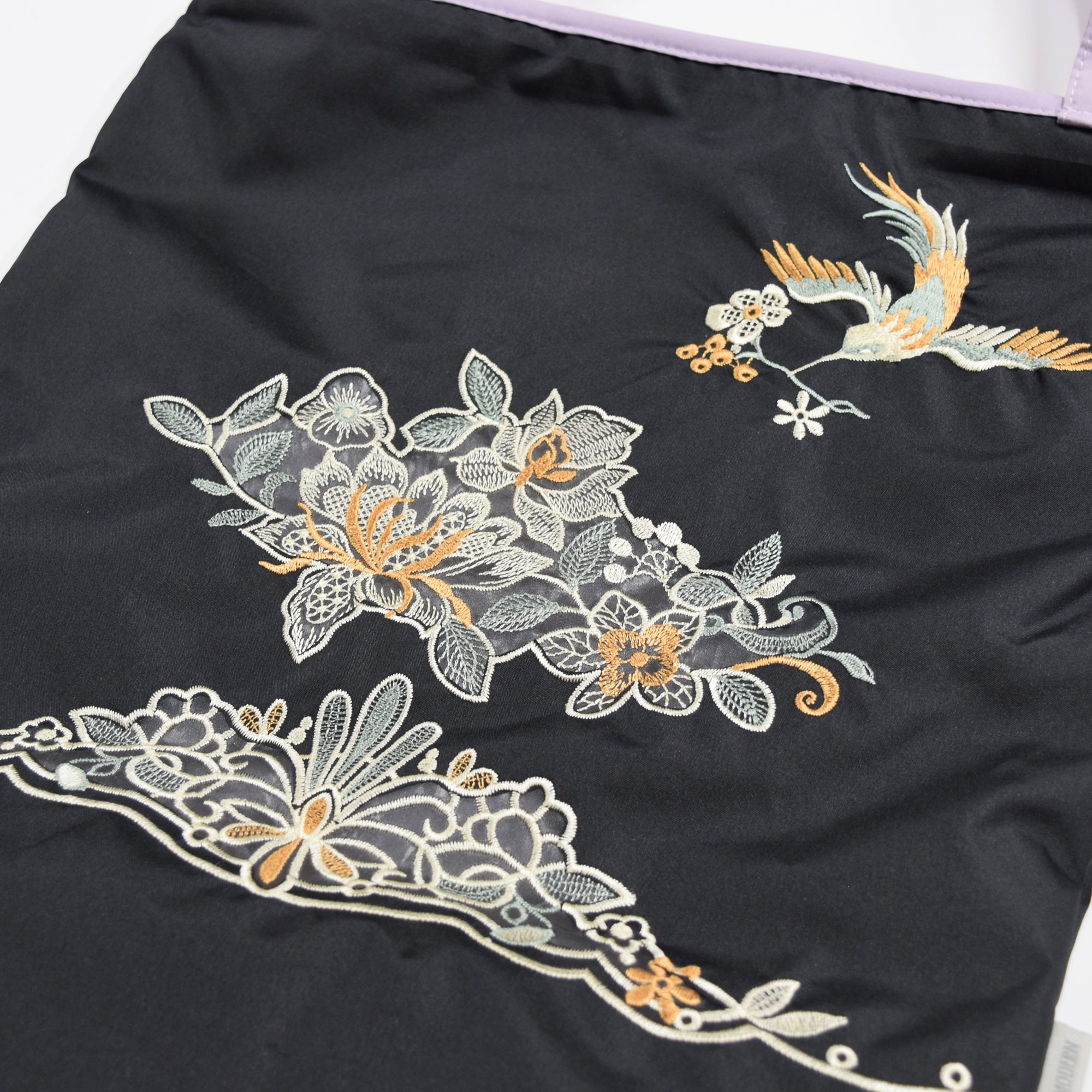 花鳥オーガンジーカットワーク刺繍 防水・撥水トートバッグ