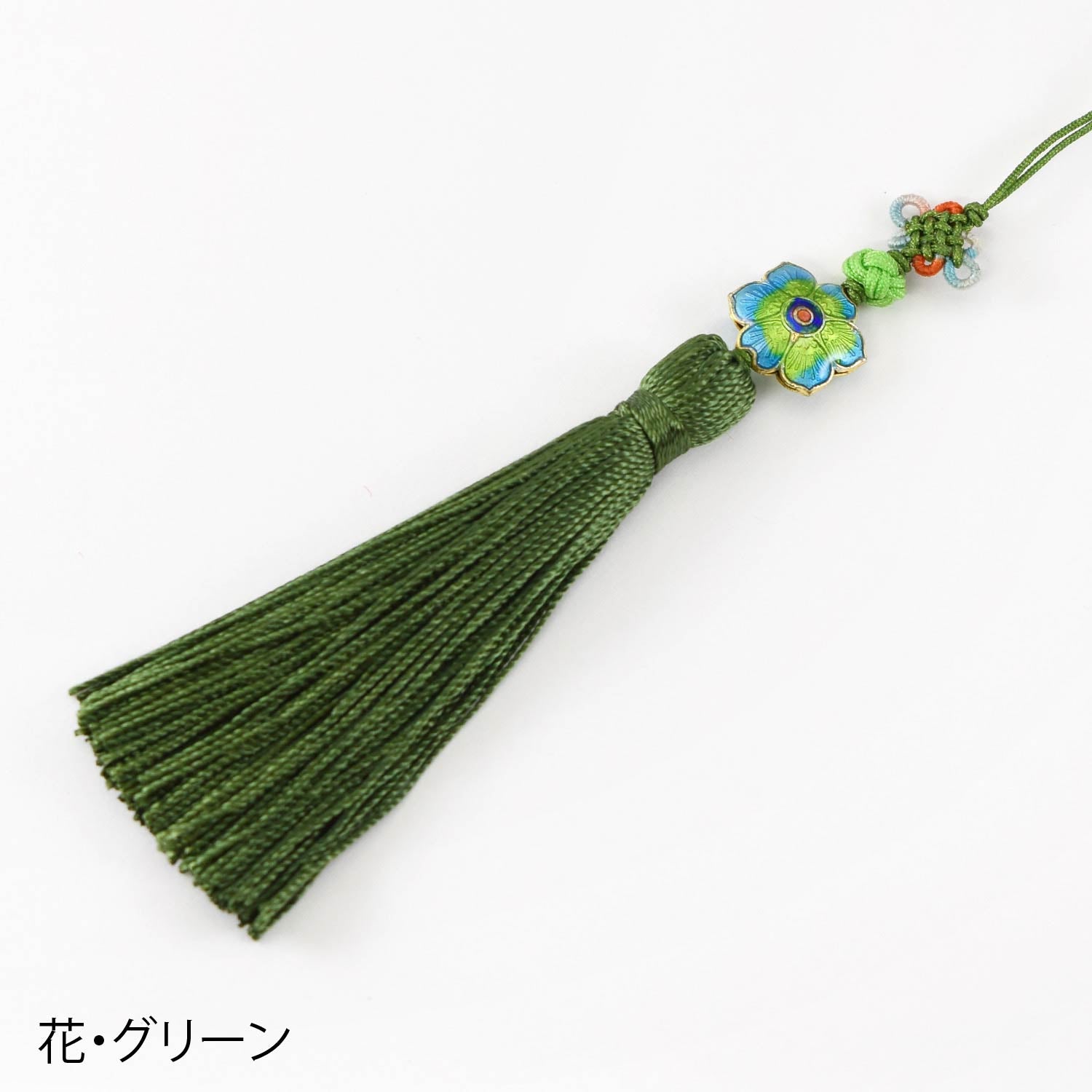 景泰藍モチーフ ロングタッセル
