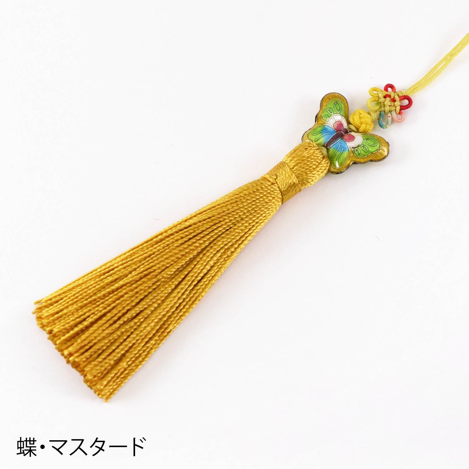 景泰藍モチーフ ロングタッセル