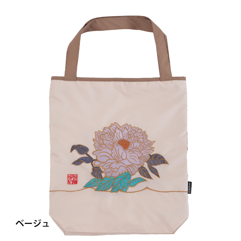 キーヤンカットワーク刺繍 防水・撥水トートバッグ/牡丹