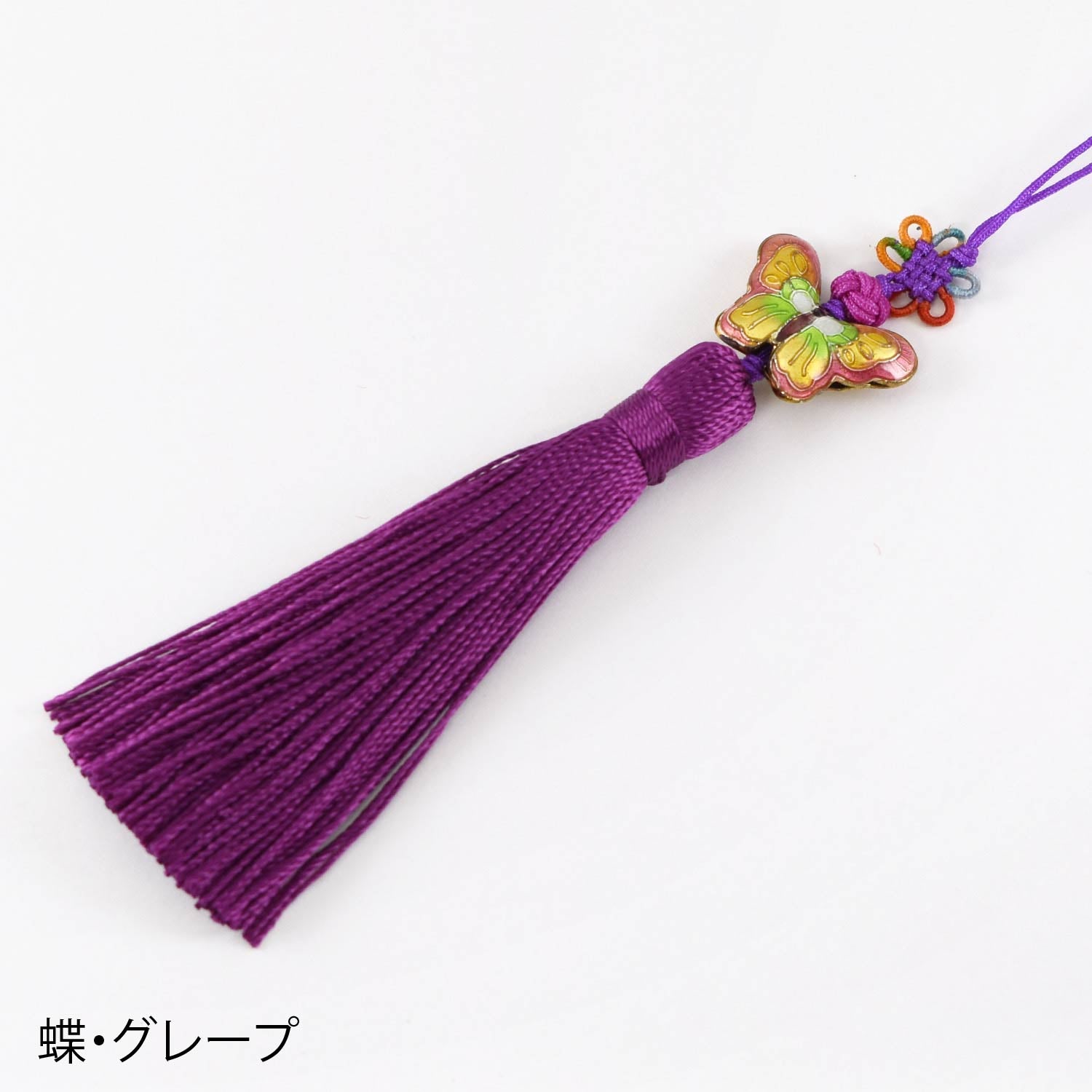 景泰藍モチーフ ロングタッセル