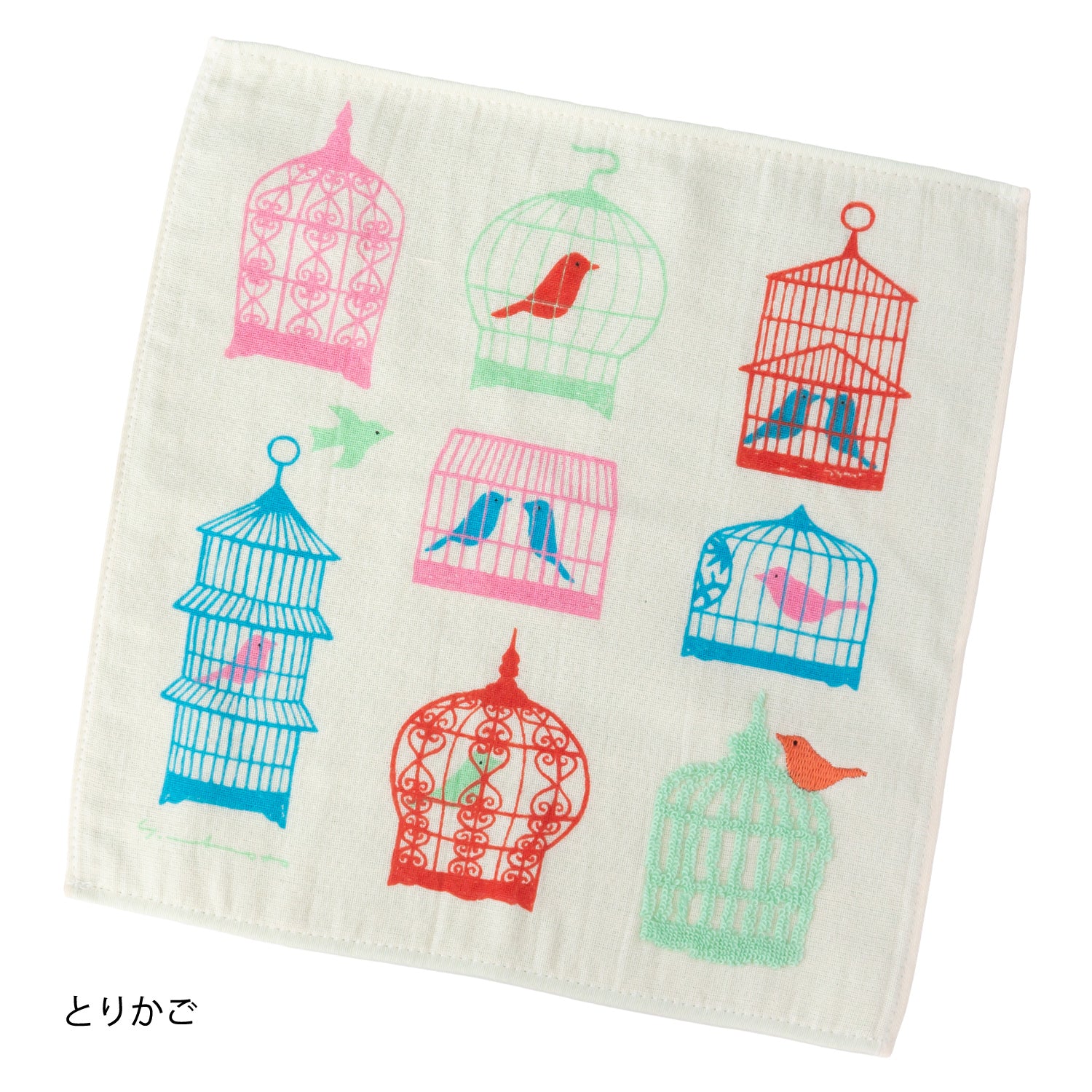 マツモトヨーコ 刺繍ガーゼタオル