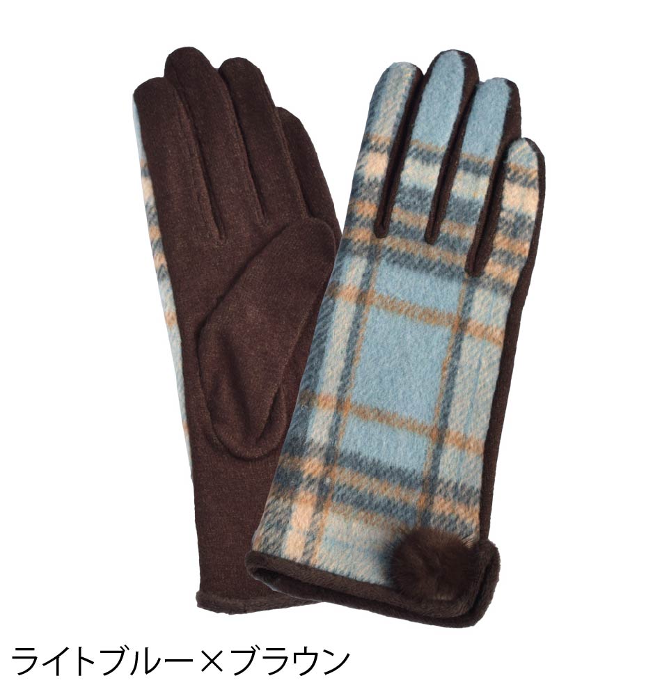 5本指スマホ対応 ウールカシミヤ手袋