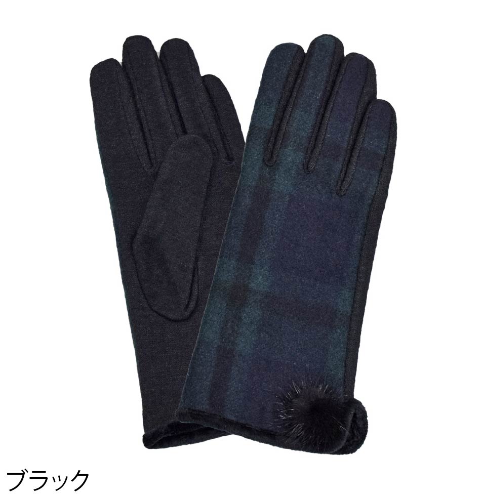 5本指スマホ対応 ウールカシミヤ手袋