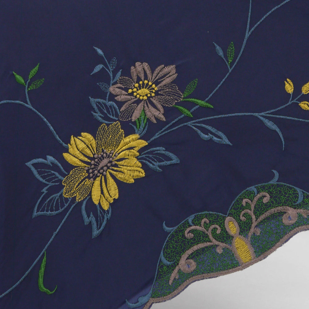 花鳥刺繍晴雨兼用 ミニ折りたたみ日傘&イニシャル手元セット