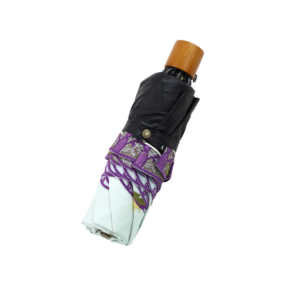 花鳥刺繍晴雨兼用 ミニ折りたたみ日傘