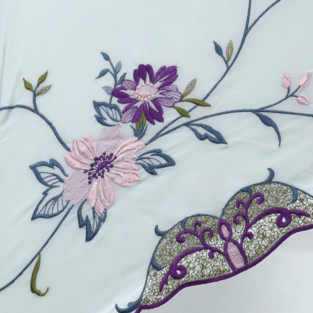 花鳥刺繍晴雨兼用 ミニ折りたたみ日傘&イニシャル手元セット