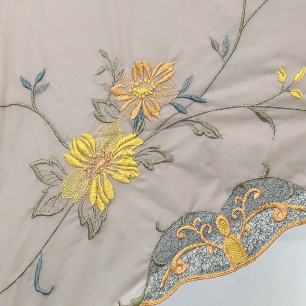 花鳥刺繍晴雨兼用 ミニ折りたたみ日傘&イニシャル手元セット
