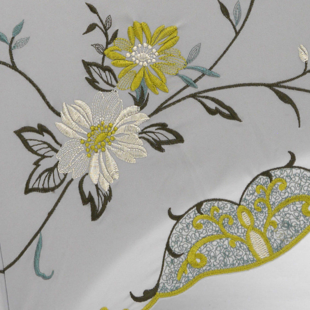 花鳥刺繍かわず張り晴雨兼用ショート折りたたみ日傘