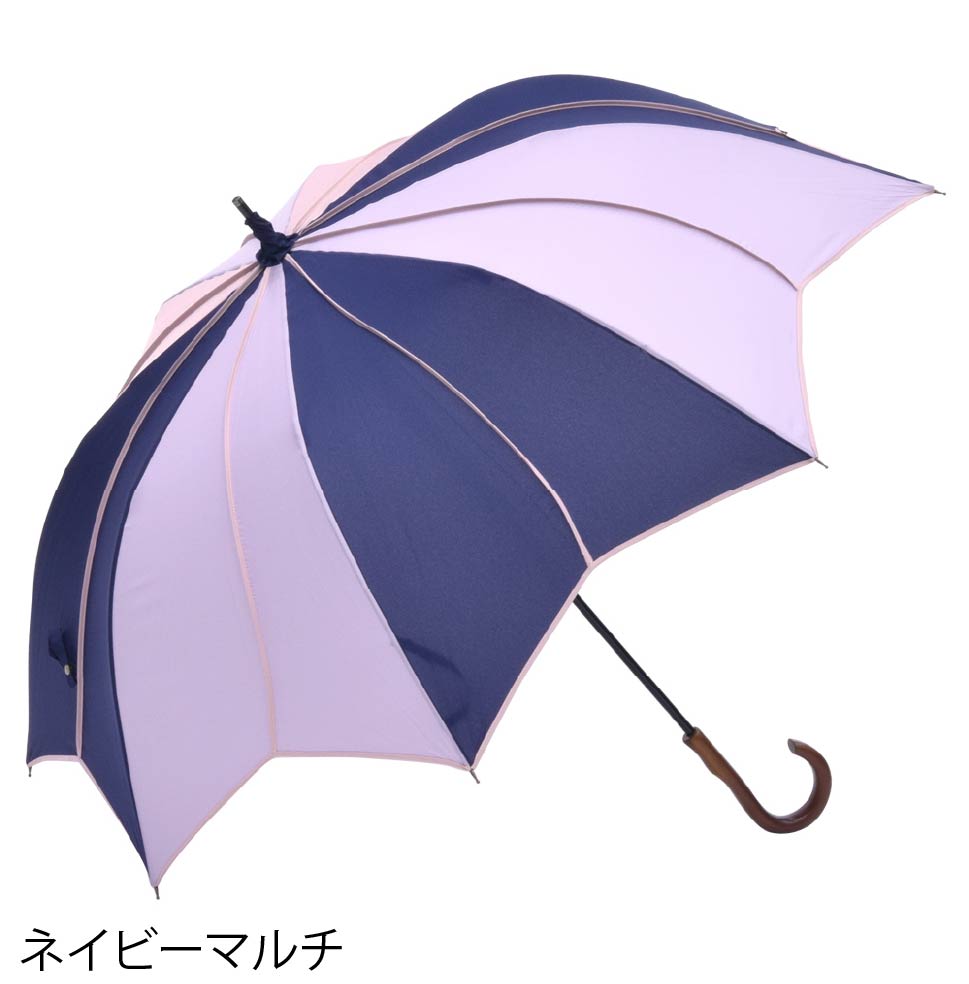 フラワースタイル大判 ジャンプ 深張りアンブレラ