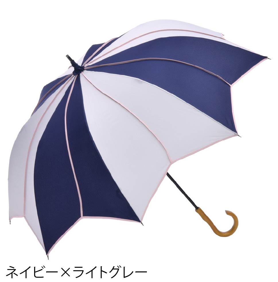 フラワースタイル大判 ジャンプ 深張りアンブレラ