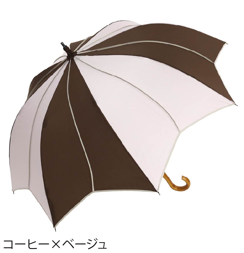 フラワースタイル大判 ジャンプ 深張りアンブレラ