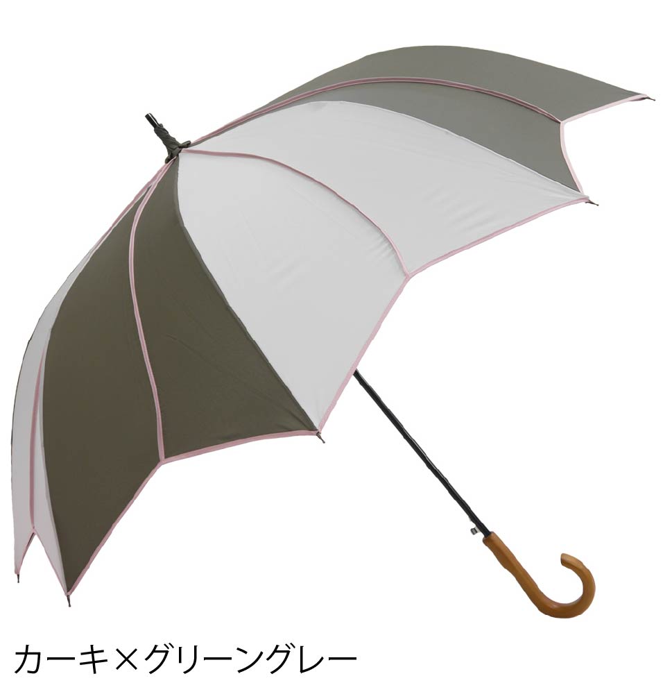フラワースタイル大判 ジャンプ 深張りアンブレラ