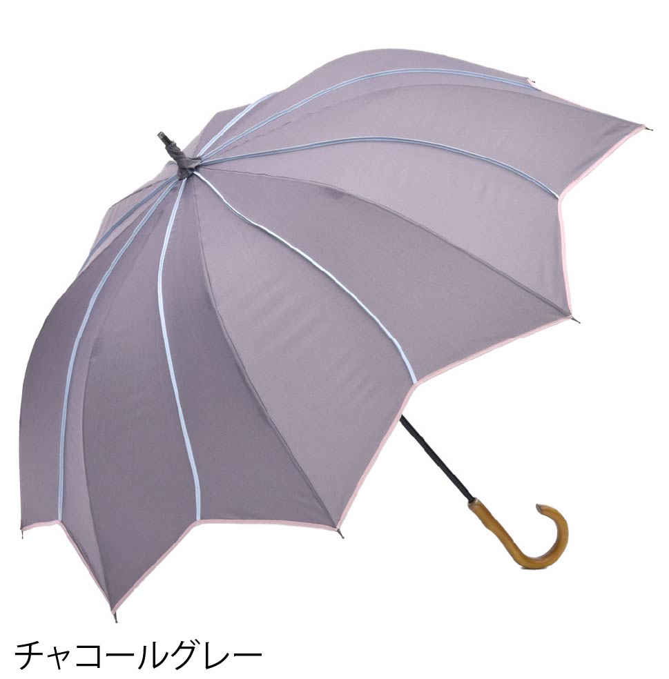 フラワースタイル大判 ジャンプ 深張りアンブレラ