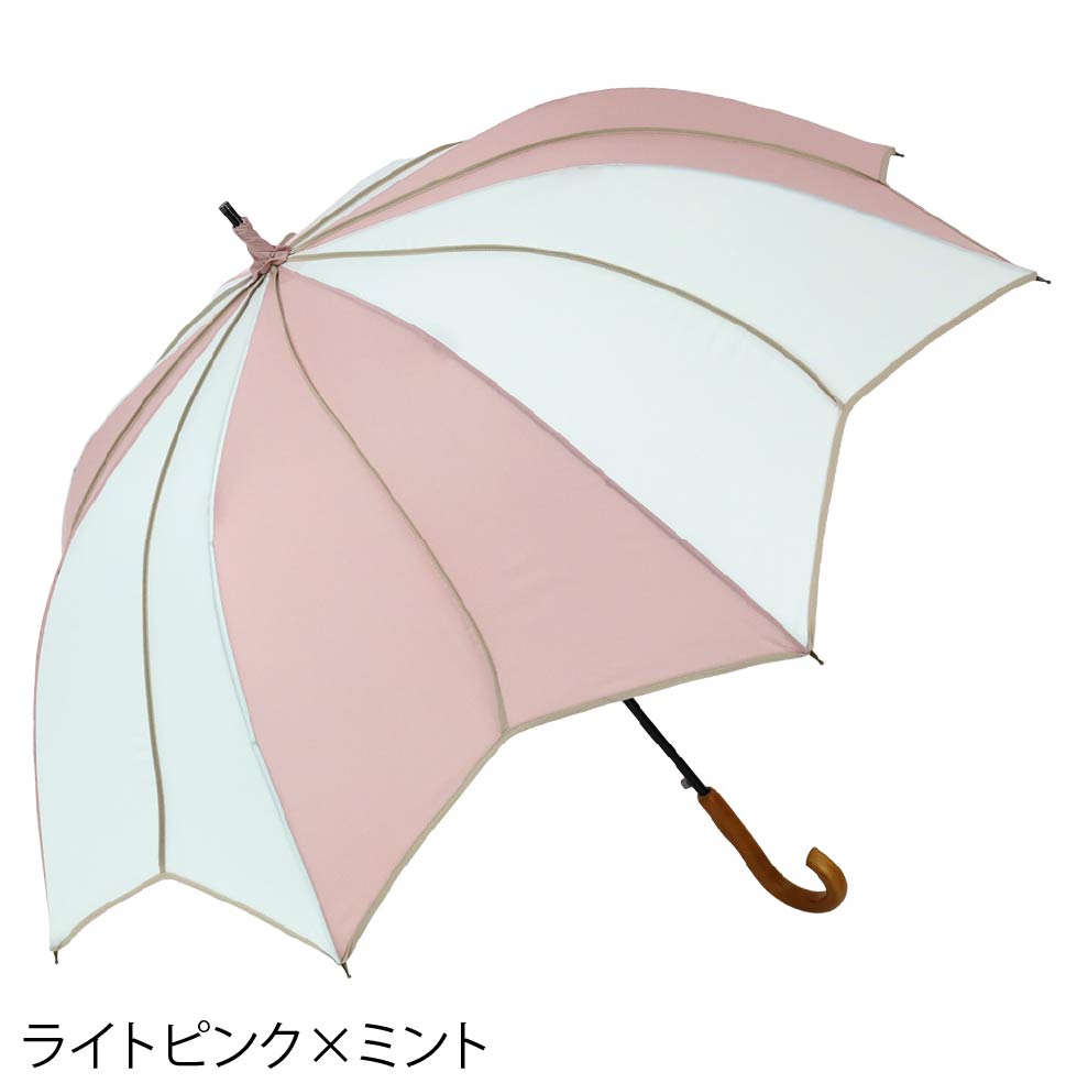 フラワースタイル大判 ジャンプ 深張りアンブレラ