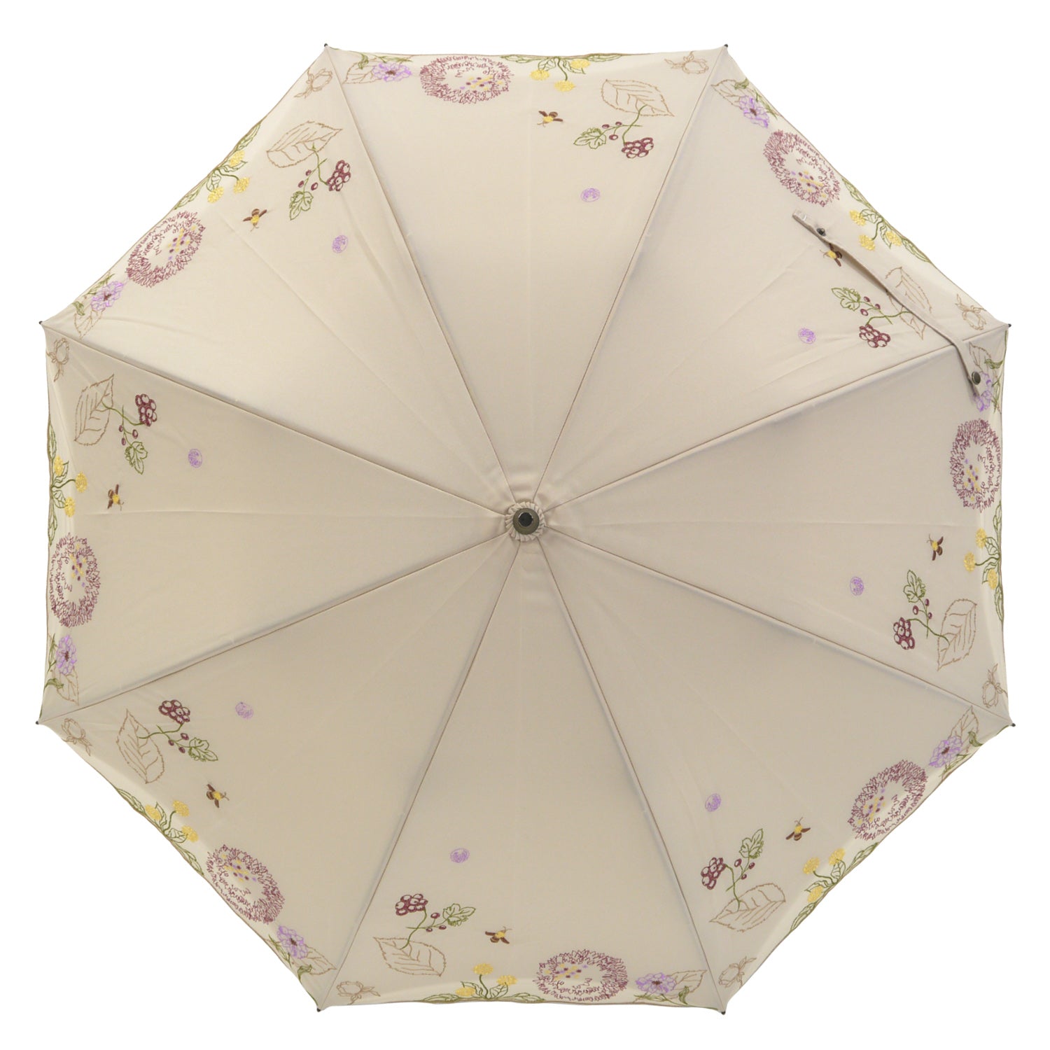 ボタニカル刺繍かわず張り 晴雨兼用ショート長日傘