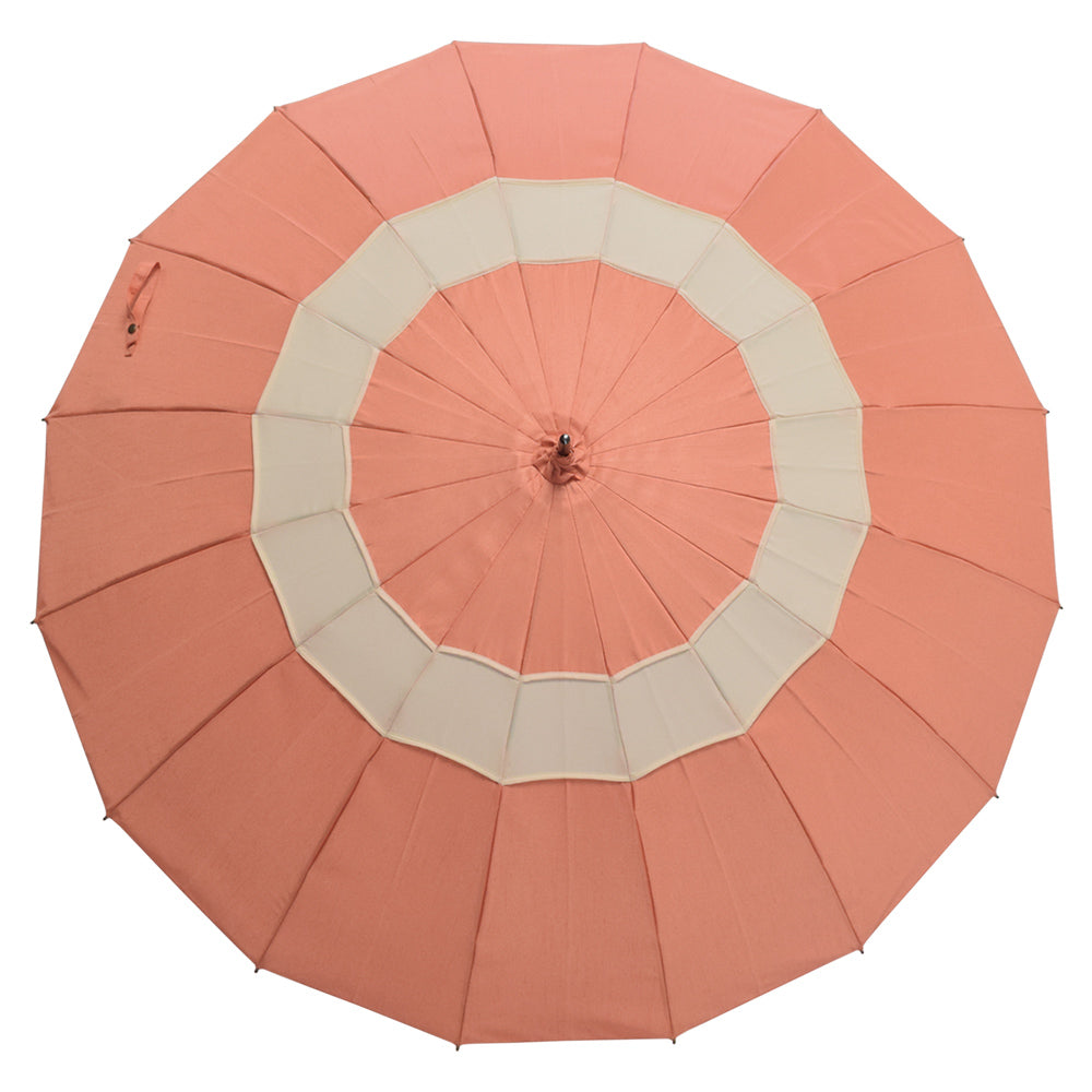 シャンタン&寒竹手元 蛇の目16本骨雨傘