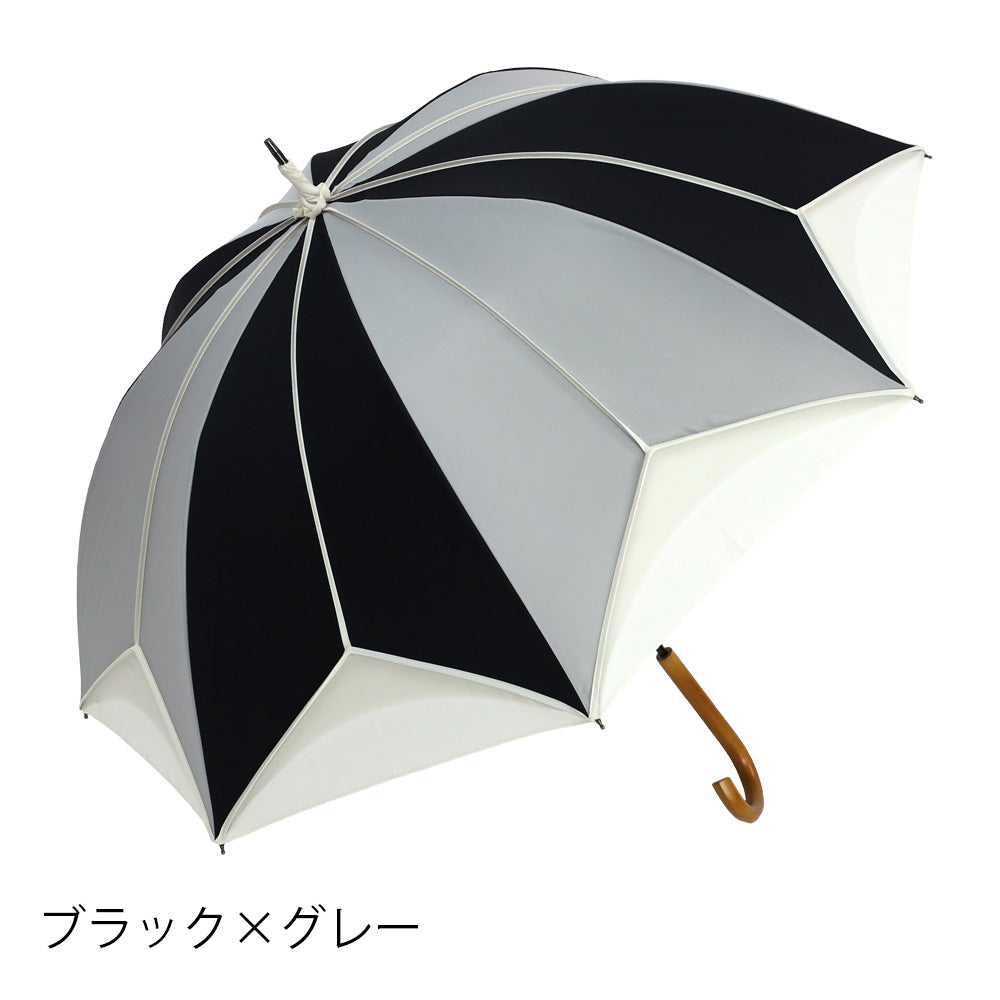 推しカラー トリコパイピングかわず張り晴雨兼用長日傘