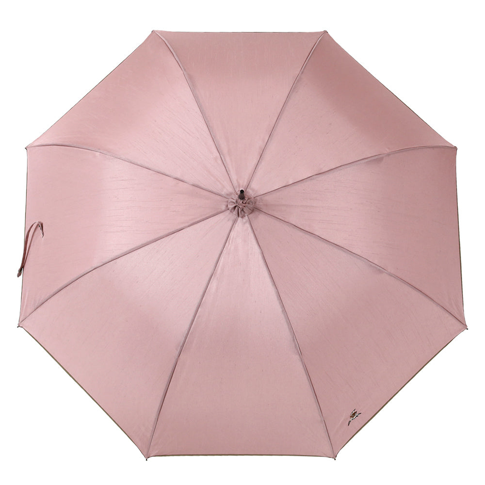 シャンタン&寒竹手元 パイピング 小鳥刺繍雨傘