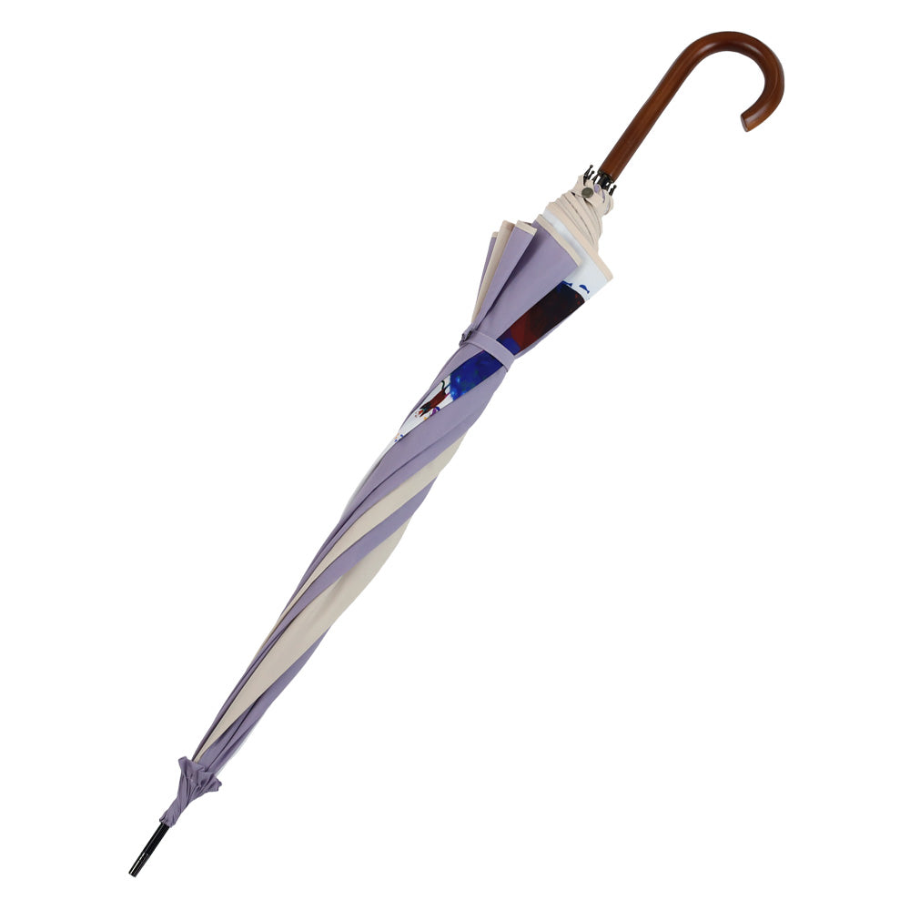 深尾竜騎 猫イラストプリント 大判 ジャンプ アンブレラ