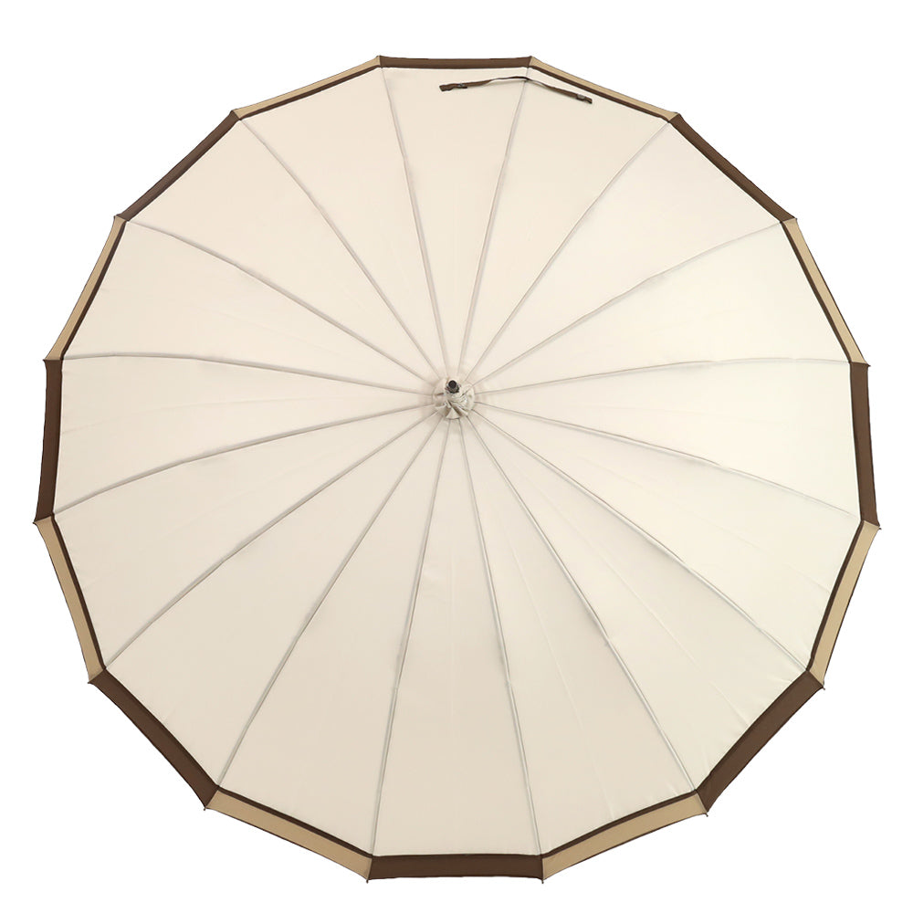 トリコロールパイピング 16本骨雨傘