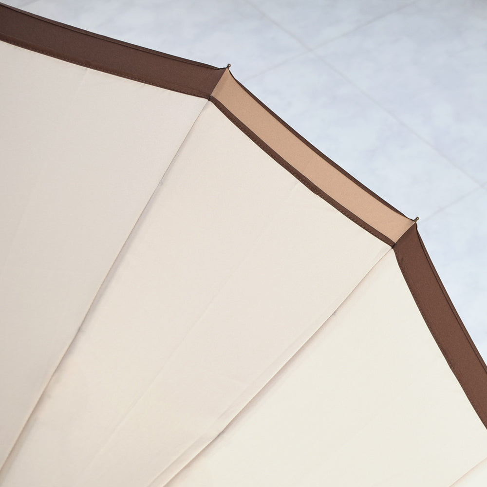 トリコロールパイピング 16本骨雨傘