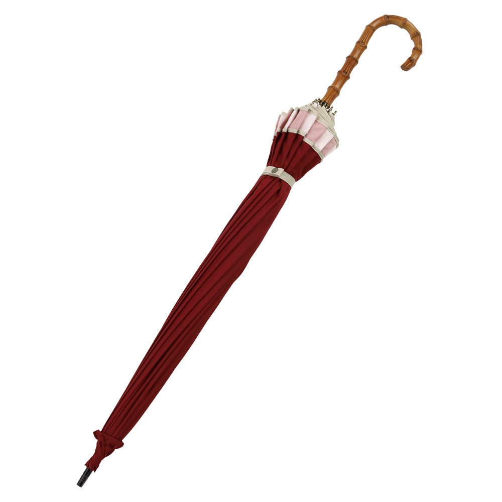 トリコロールパイピング 16本骨雨傘