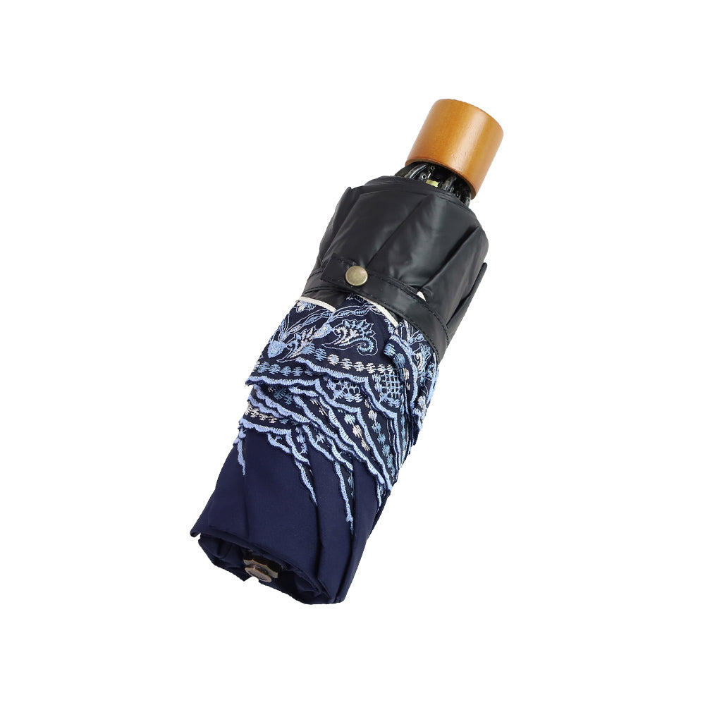 マーブル刺繍晴雨兼用 ミニ折りたたみ日傘