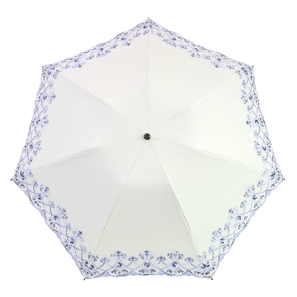 マーブル刺繍晴雨兼用 ミニ折りたたみ日傘