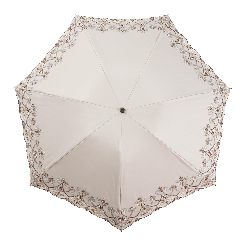 マーブル刺繍晴雨兼用 ミニ折りたたみ日傘