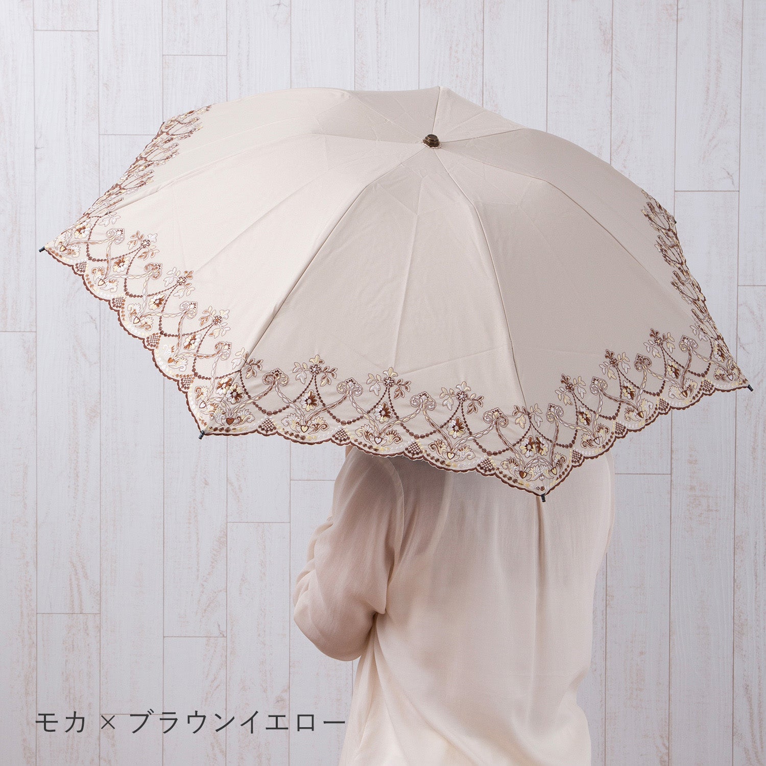 マーブル刺繍晴雨兼用 ミニ折りたたみ日傘