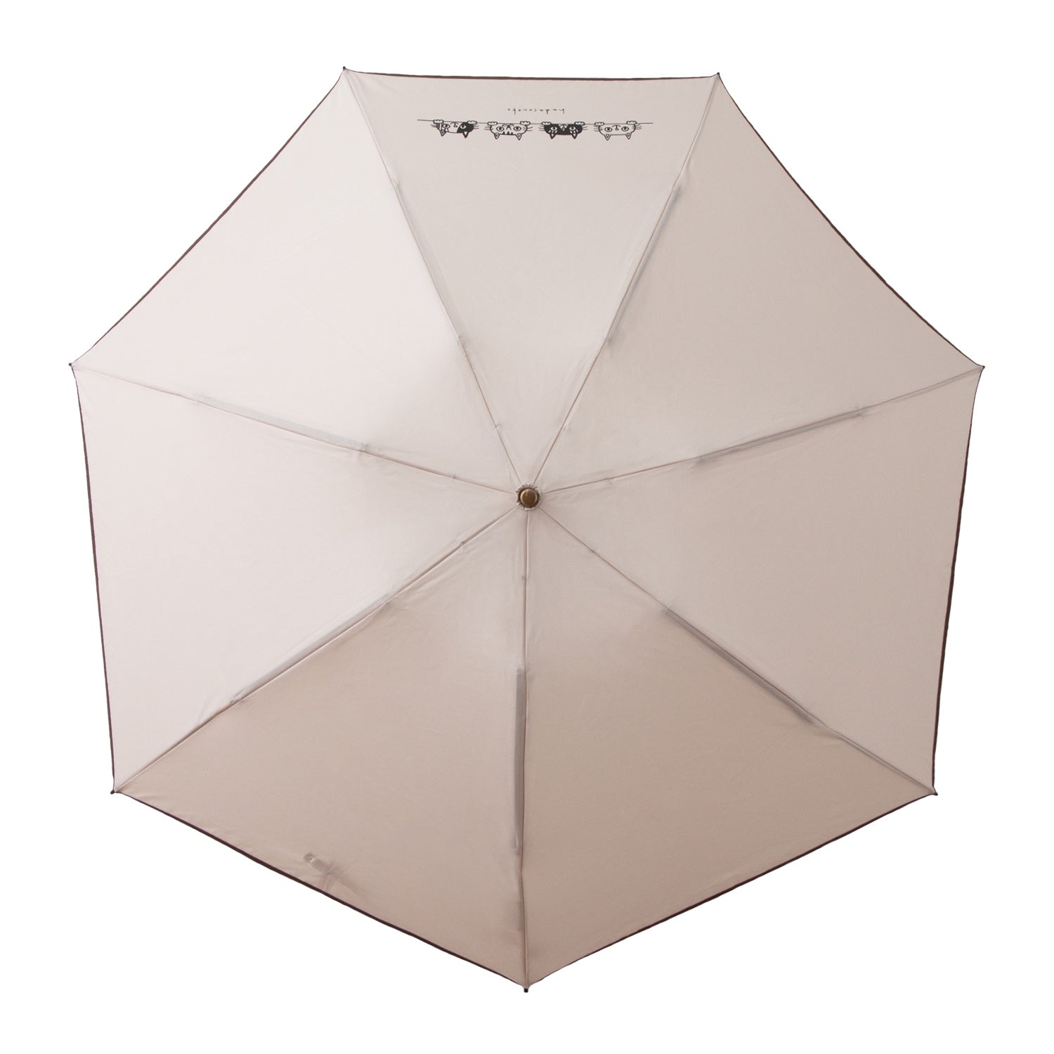 「肌子」コラボ ・Hadaconeko イラストプリント 折りたたみ雨傘