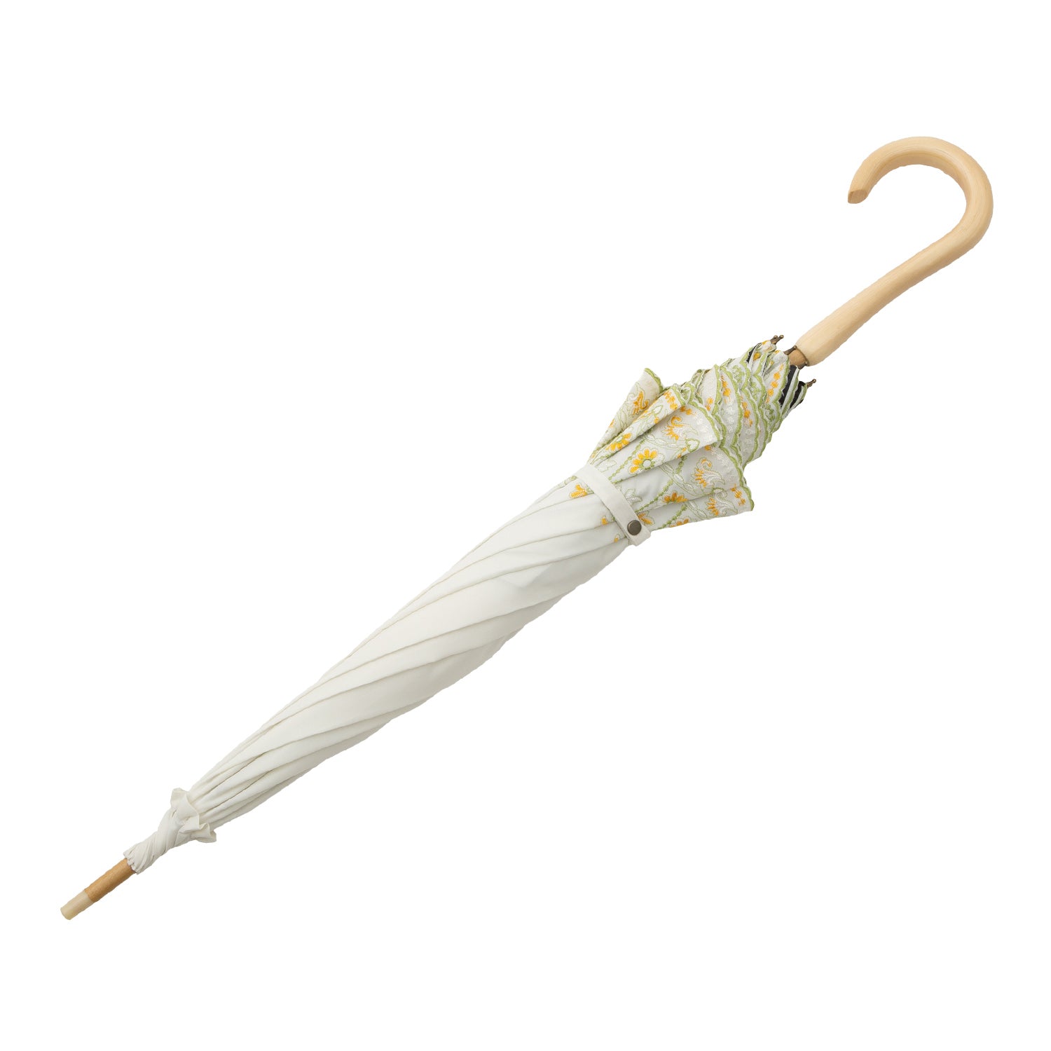 マーブル刺繍かわず張り 晴雨兼用長日傘