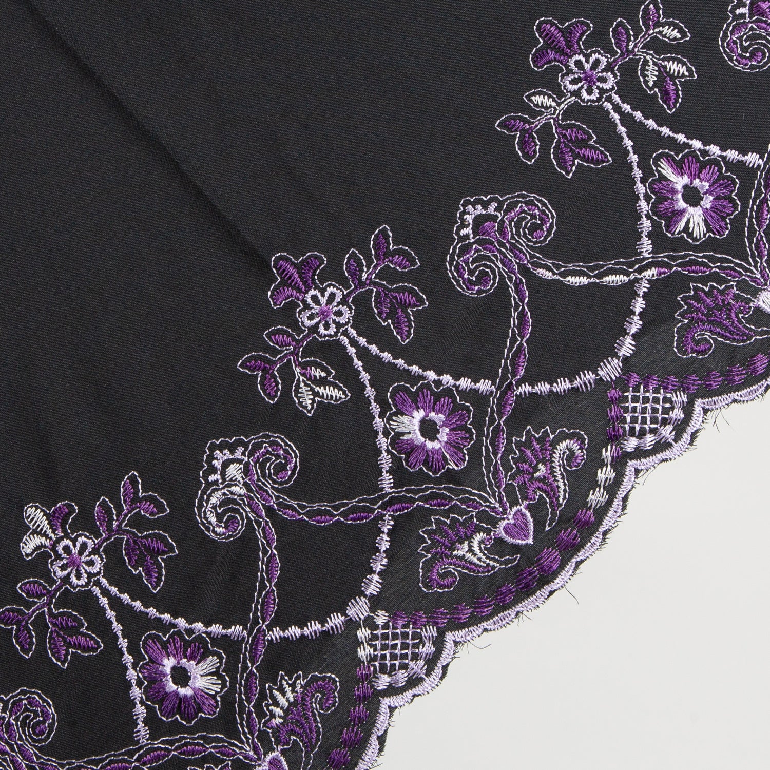 マーブル刺繍かわず張り 晴雨兼用長日傘