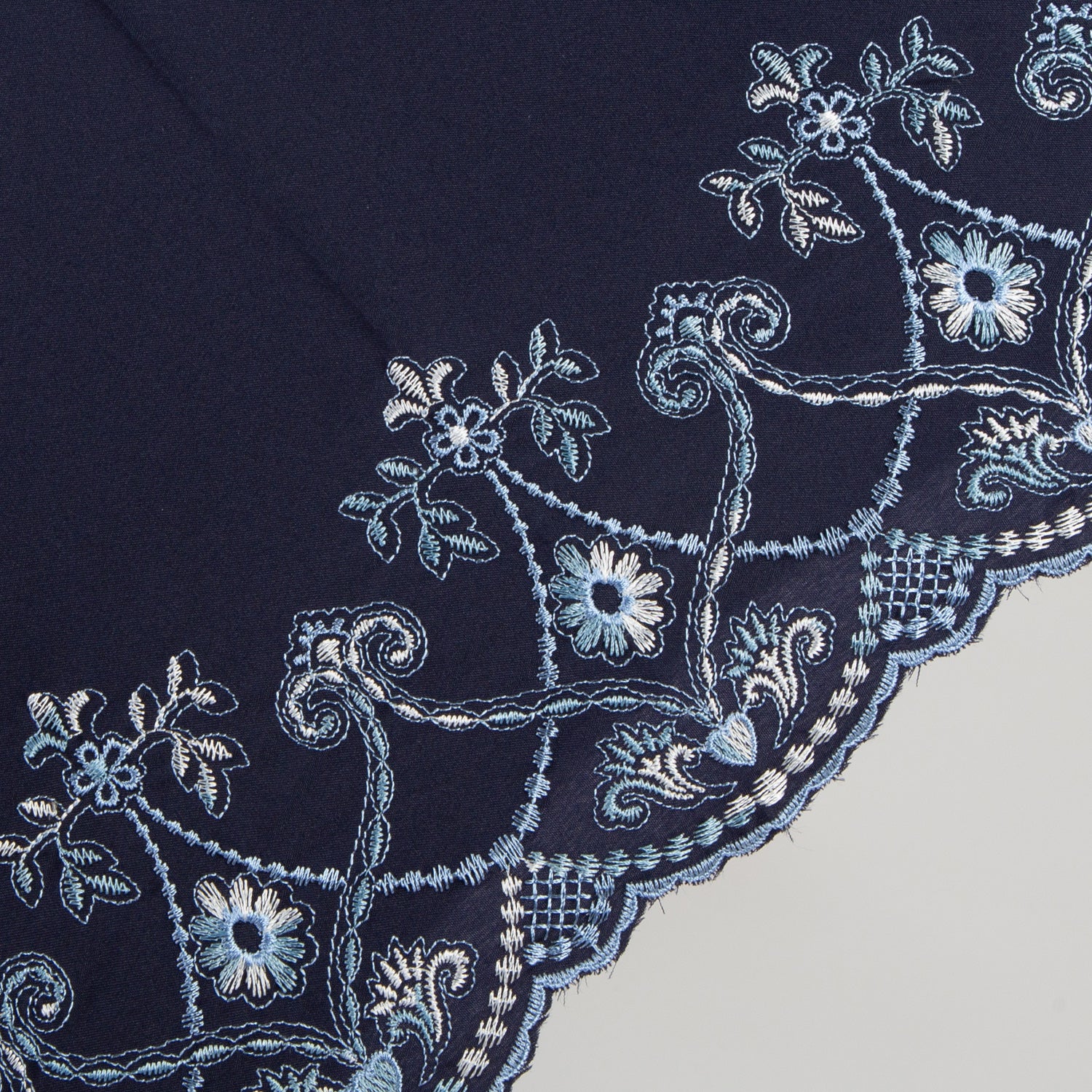 マーブル刺繍かわず張り 晴雨兼用長日傘