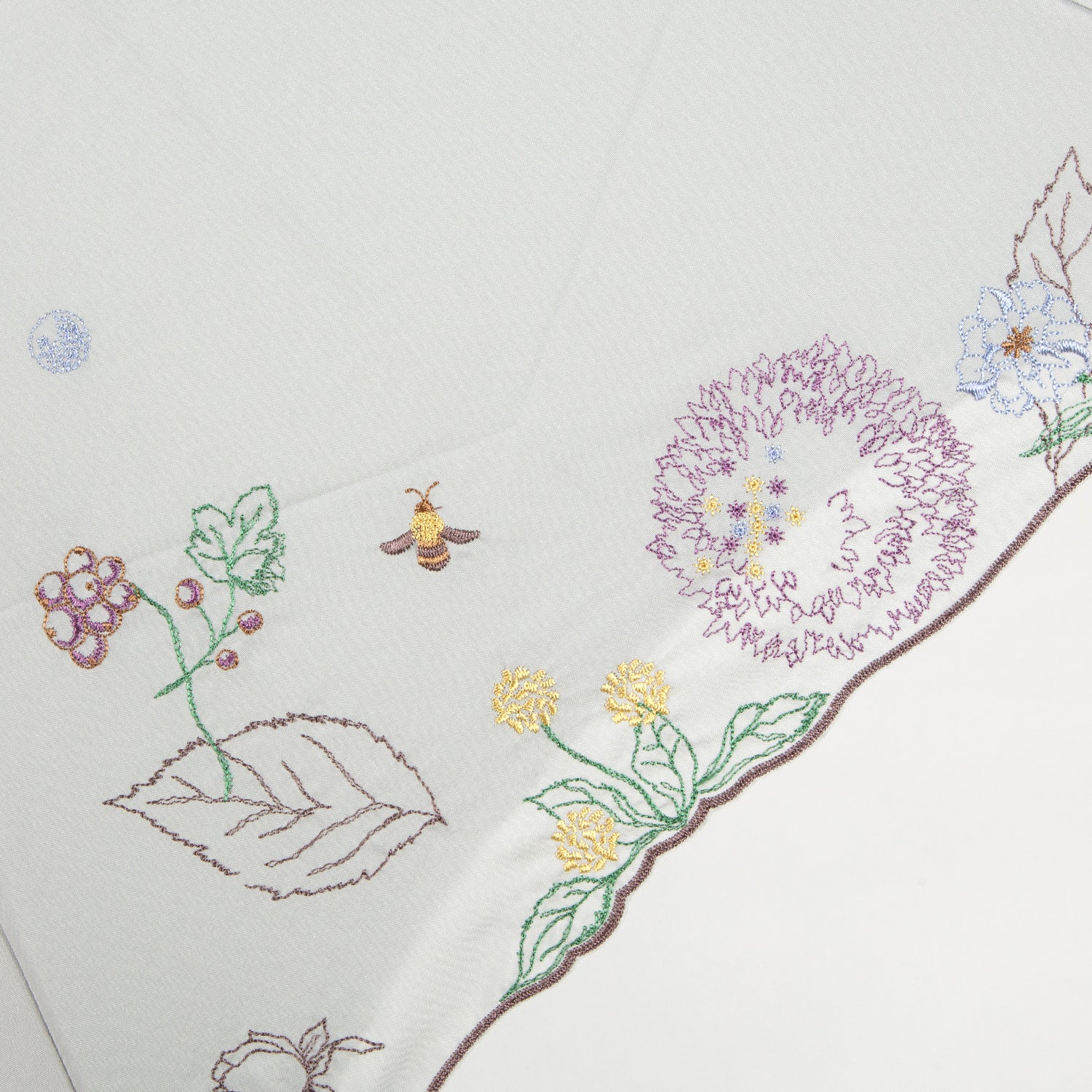 ボタニカル刺繍晴雨兼用 ミニ折りたたみ日傘