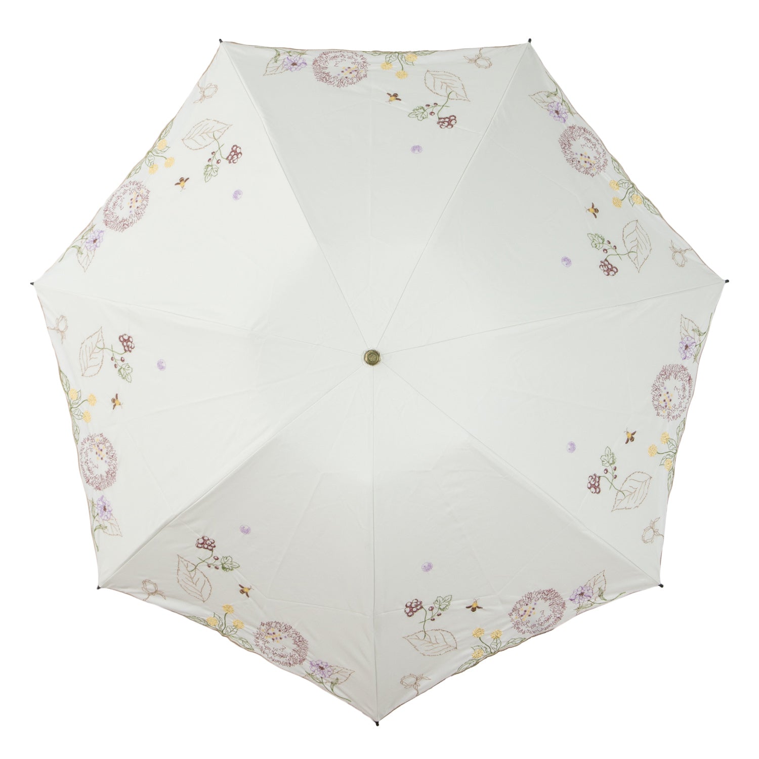 ボタニカル刺繍晴雨兼用 ミニ折りたたみ日傘