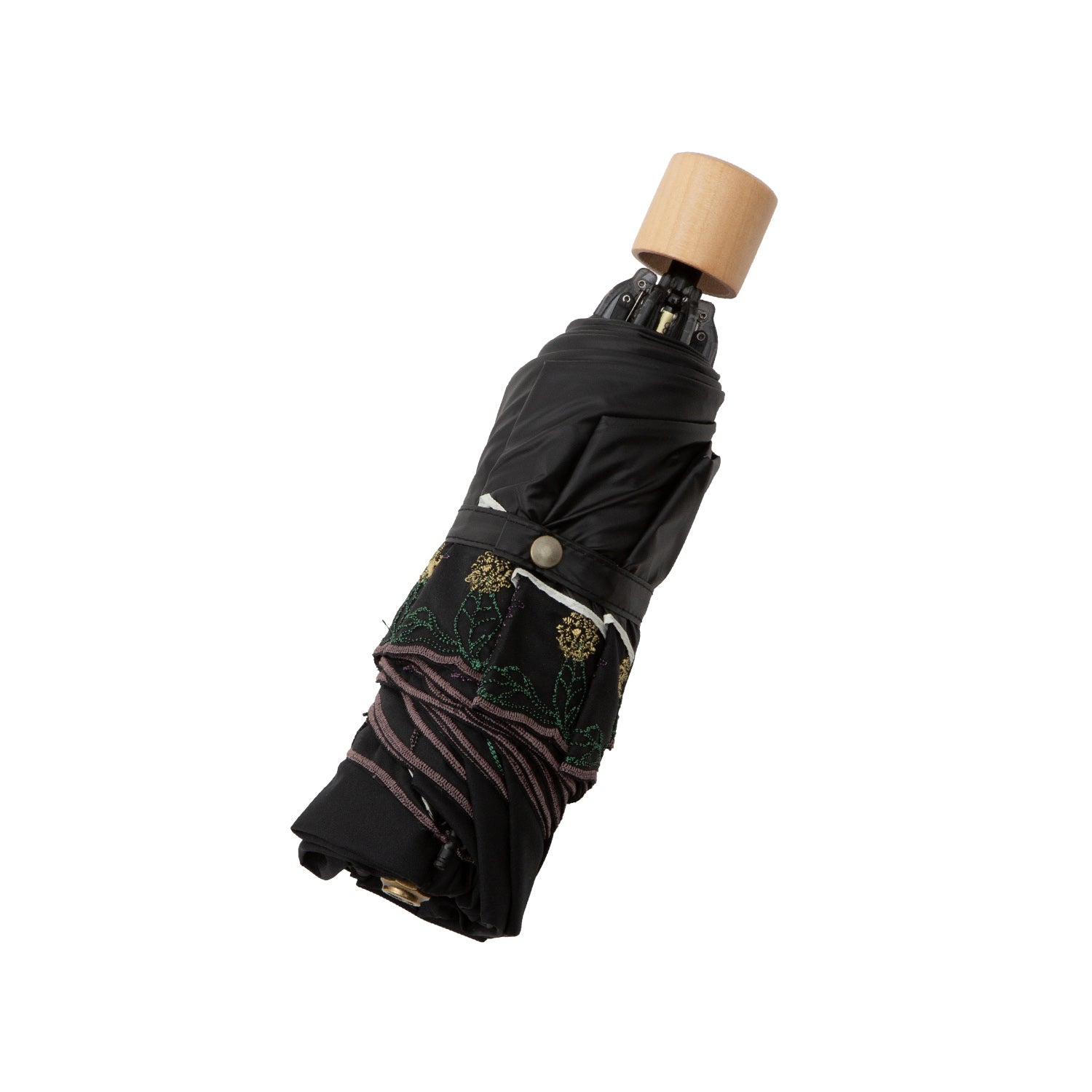 ボタニカル刺繍晴雨兼用 ミニ折りたたみ日傘