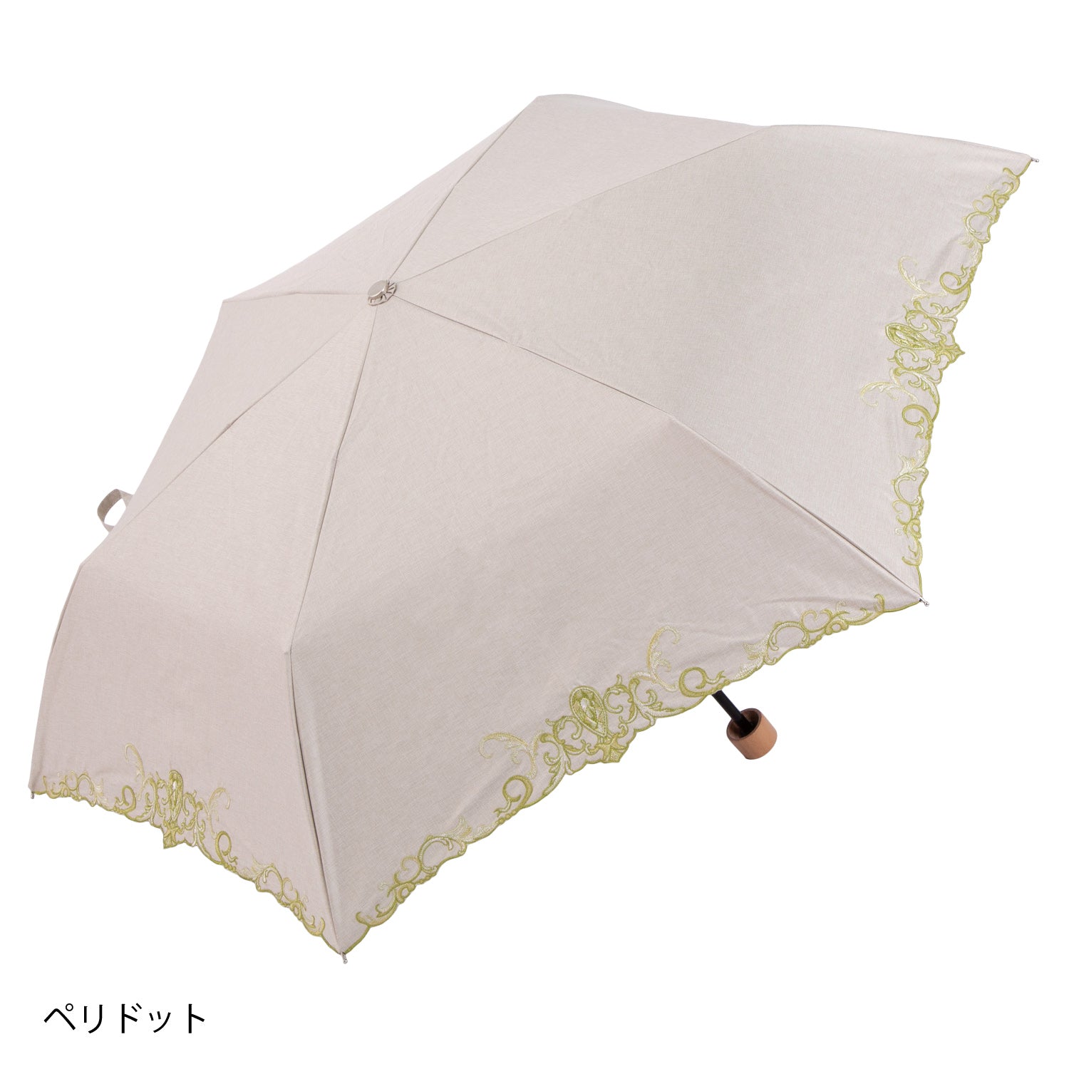 ジュエリー刺繍晴雨兼用軽量ミニ折りたたみ日傘