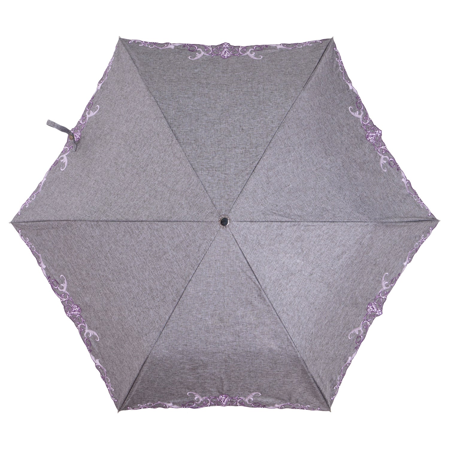 ジュエリー刺繍晴雨兼用軽量ミニ折りたたみ日傘