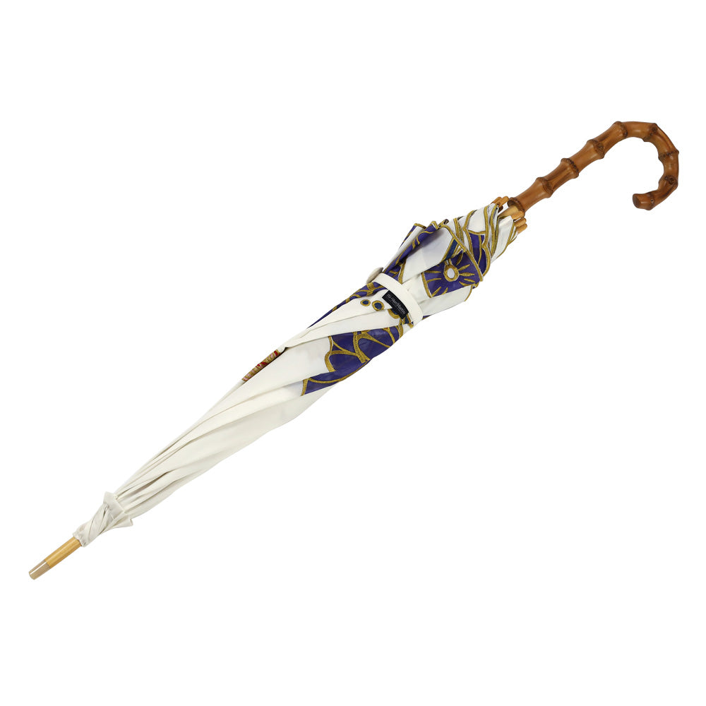 Kiyan蓮花・牡丹オーガンジーカットワーク刺繍 かわず張り長日傘