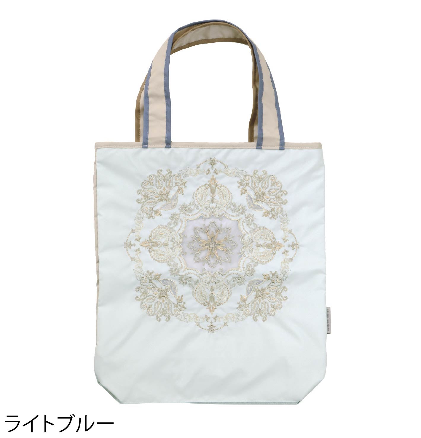 ダマスクオーガンジー刺繍 防水・撥水トートバッグ