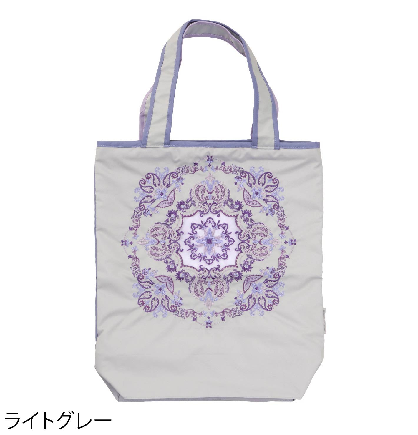 ダマスクオーガンジー刺繍 防水・撥水トートバッグ