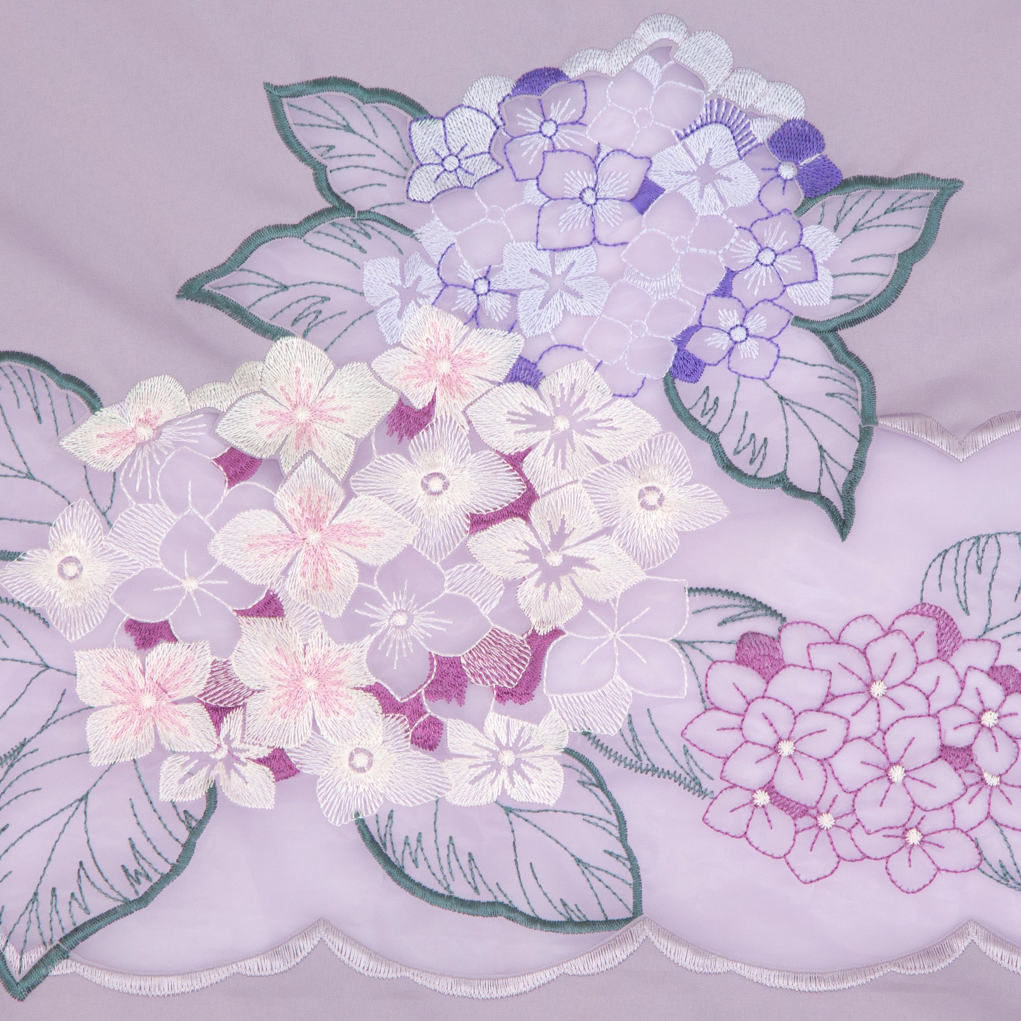 紫陽花オーガンジー刺繍 防水・撥水トートバッグ