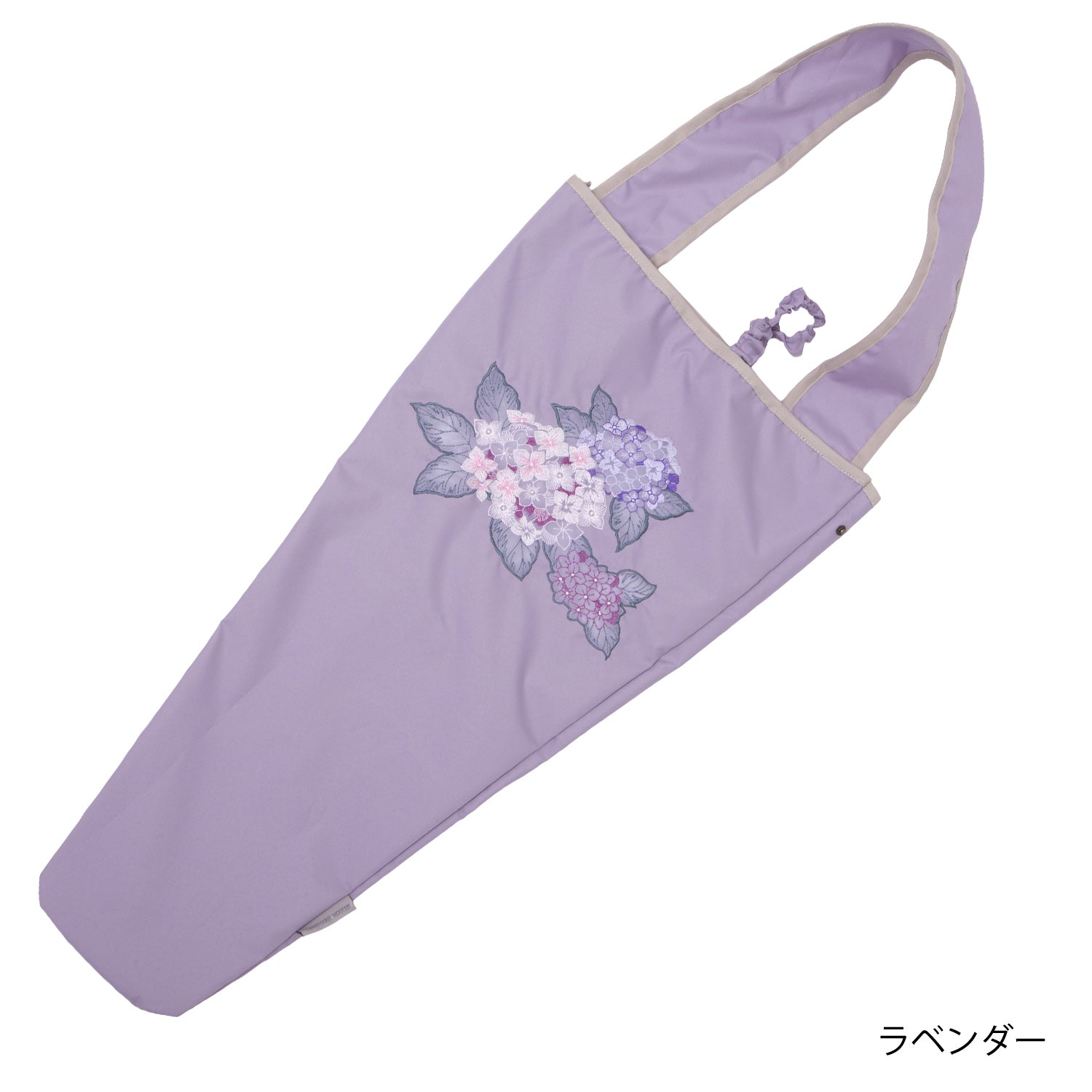 防撥水フラワートートバッグ 紫陽花