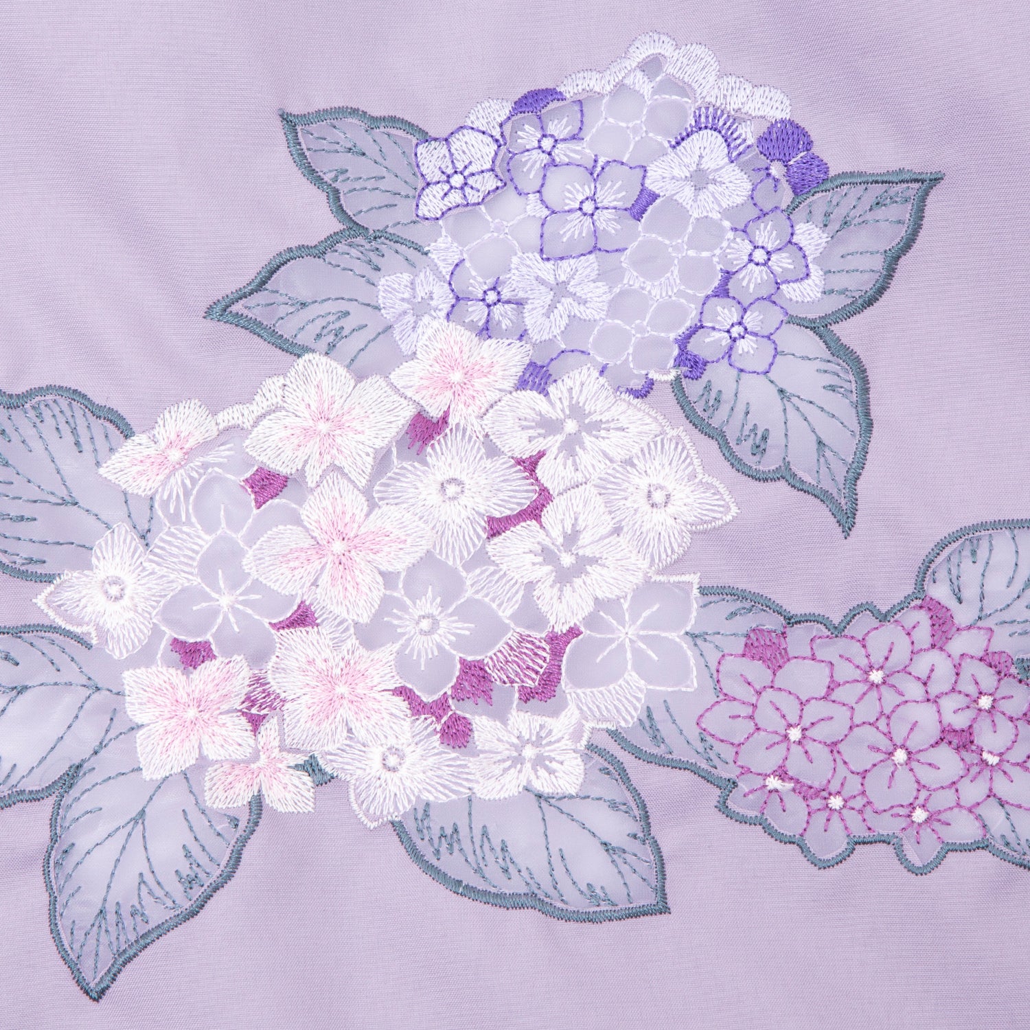 防撥水フラワートートバッグ 紫陽花