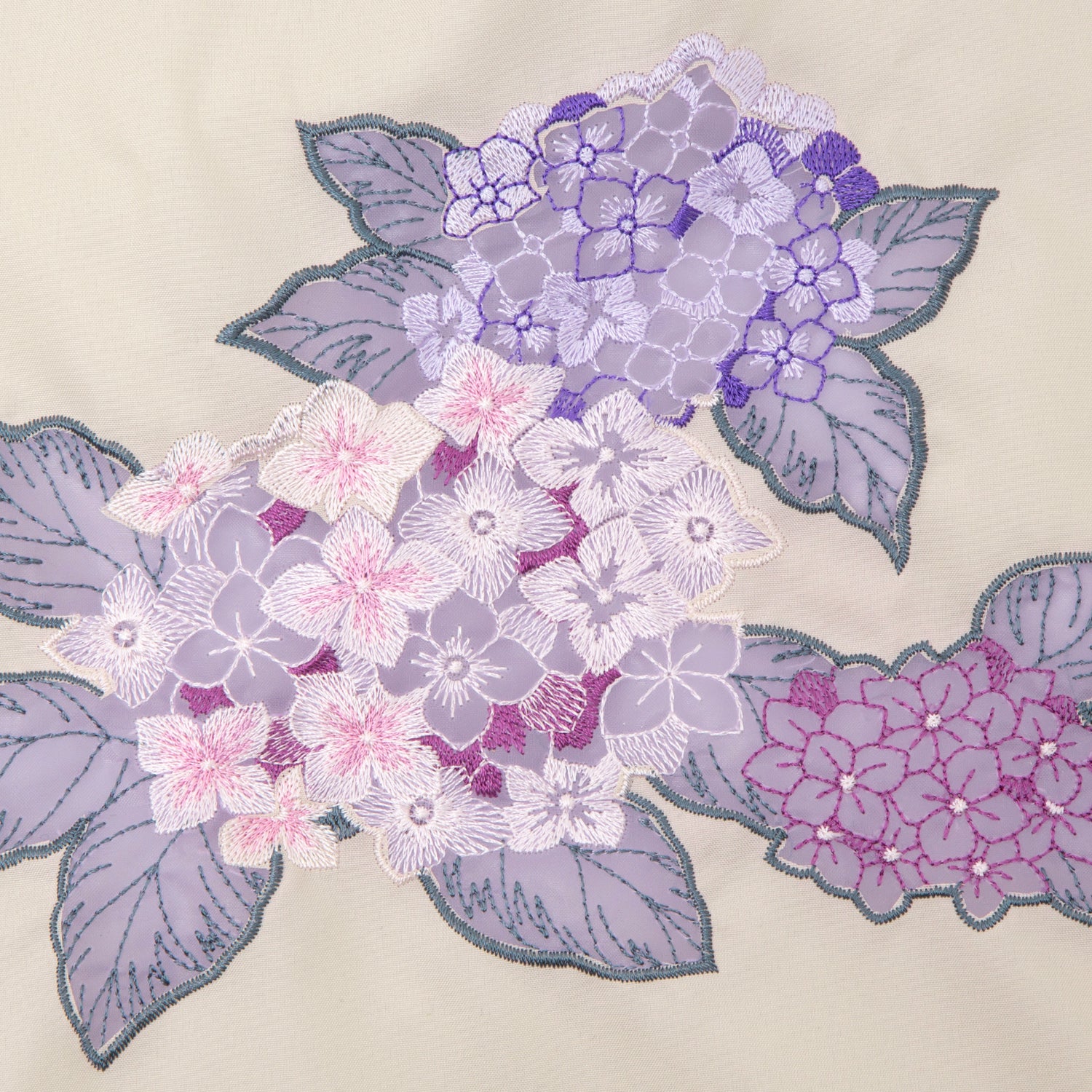 防撥水フラワートートバッグ 紫陽花