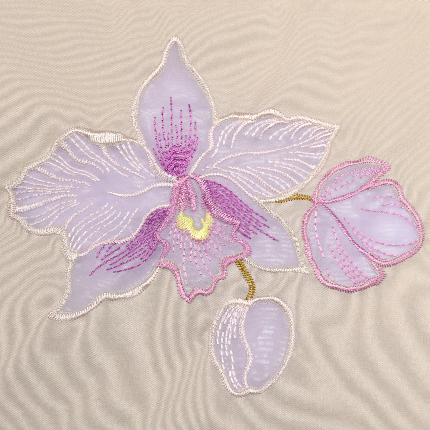 蘭花オーガンジー刺繍 防水・撥水サコッシュ